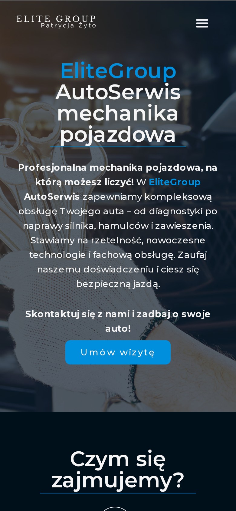 LBJ Autoserwis - widok na telefonie